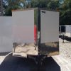 7x12 SA Trailer - White, Barn Doors, Side Door, Brakes, Extra Height