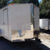 7x12 SA Trailer - White, Barn Doors, Side Door, Brakes, Extra Height