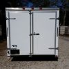 7x12 SA Trailer - White, Barn Doors, Side Door, Brakes, Extra Height