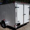 7x12 SA Trailer - White, Barn Doors, Side Door, Brakes, Extra Height