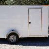 7x12 SA Trailer - White, Barn Doors, Side Door, Brakes, Extra Height