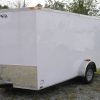 7x12 SA Trailer - White, Ramp, Side Door, Brakes, Extra Height