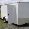 7x12 SA Trailer - White, Ramp, Side Door, Brakes, Extra Height