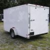 7x12 SA Trailer - White, Ramp, Side Door, Brakes, Extra Height