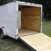 7x12 SA Trailer - White, Ramp, Side Door, Brakes, Extra Height
