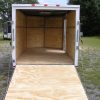 7x12 SA Trailer - White, Ramp, Side Door, Brakes, Extra Height