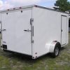7x12 SA Trailer - White, Ramp, Side Door, Brakes, Extra Height