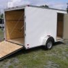 7x12 SA Trailer - White, Ramp, Side Door, Brakes, Extra Height