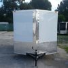7x12 SA Trailer - White, Ramp, Side Door, Brakes, Extra Height