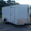 7x12 SA Trailer - White, Ramp, Side Door, Brakes, Extra Height