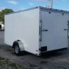 7x12 SA Trailer - White, Ramp, Side Door, Brakes, Extra Height
