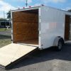 7x12 SA Trailer - White, Ramp, Side Door, Brakes, Extra Height