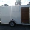 7x12 SA Trailer - White, Ramp, Side Door, Brakes, Extra Height