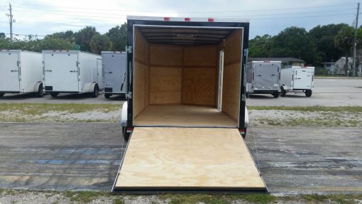 7x12 TA Trailer - Black, Ramp, Side Door, Extra Height