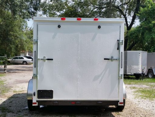 7x12 TA Trailer - White, Ramp, Side Door, Extra Height