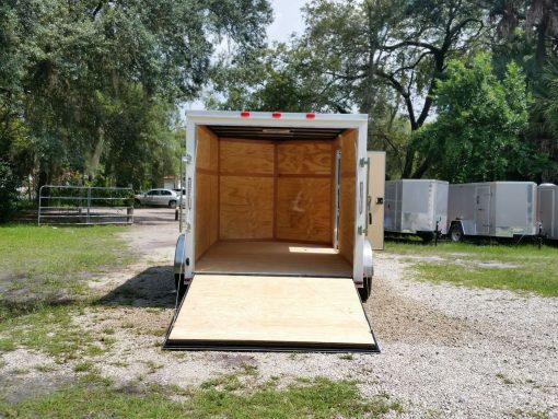 7x12 TA Trailer - White, Ramp, Side Door, Extra Height