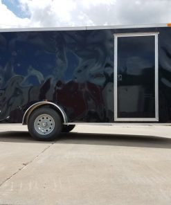 7x14 SA Trailer - Black, Ramp, Side Door, Brakes, Extra Height