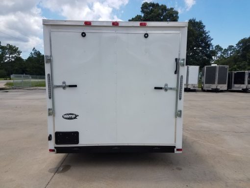 7x14 SA Trailer - White, Ramp, Side Door, Brakes, Extra Height