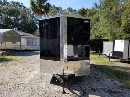 7x14 TA Trailer - Black, Ramp, Side Door, Extra Height