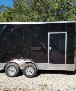 7x14 TA Trailer - Black, Ramp, Side Door, Extra Height