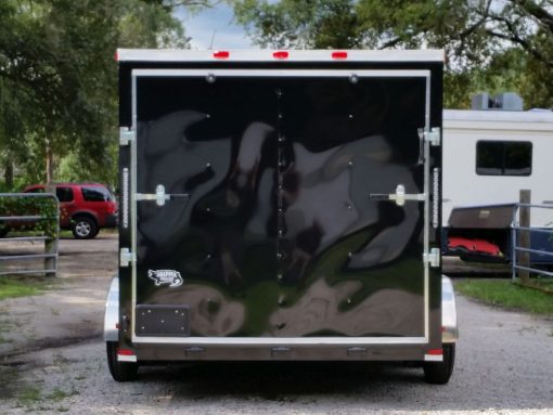 7x14 TA Trailer - Black, Ramp, Side Door, Extra Height