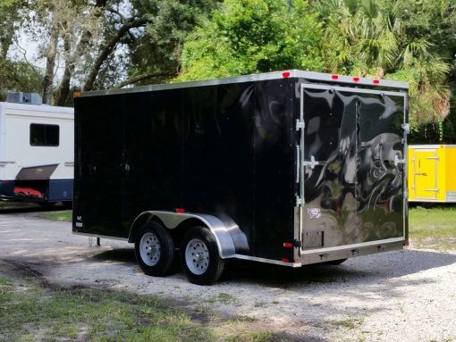 7x14 TA Trailer - Black, Ramp, Side Door, Extra Height