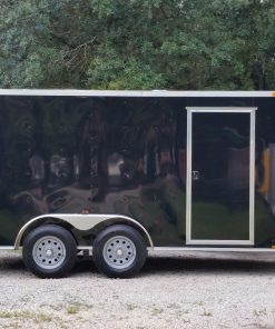 7x14 TA Trailer - Black, Ramp, Side Door, Extra Height