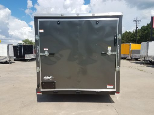 7x14 TA Trailer - Charcoal Grey, Ramp, Side Door, Extra Height