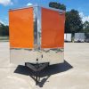 7x14 TA Trailer - Orange and Black, Ramp, Side Door, Extra Height, Side Vents and Mag Wheels