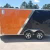 7x14 TA Trailer - Orange and Black, Ramp, Side Door, Extra Height, Side Vents and Mag Wheels