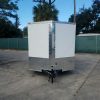 7x14 TA Trailer - White, Barn Doors, Side Door, Extra Height