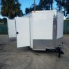 7x14 TA Trailer - White, Barn Doors, Side Door, Extra Height
