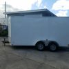 7x14 TA Trailer - White, Barn Doors, Side Door, Extra Height