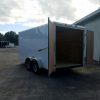 7x14 TA Trailer - White, Barn Doors, Side Door, Extra Height