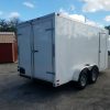 7x14 TA Trailer - White, Barn Doors, Side Door, Extra Height