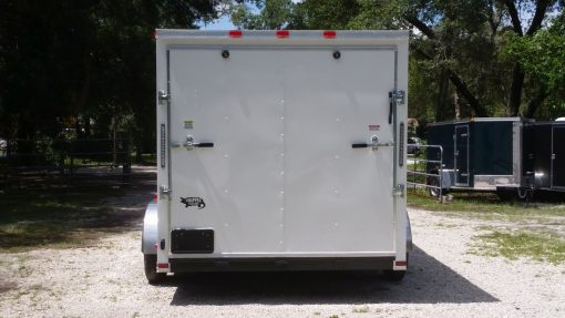 7x14 TA Trailer - White, HD Ramp, Side Door, Extra Height, Upgraded Flooring