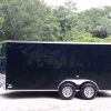 7x16 TA Trailer - Black, Ramp, Side Door, Extra Height
