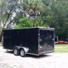 7x16 TA Trailer - Black, Ramp, Side Door, Extra Height