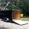 7x16 TA Trailer - Black, Ramp, Side Door, Extra Height