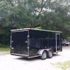 7x16 TA Trailer - Black, Ramp, Side Door, Extra Height