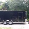 7x16 TA Trailer - Black, Ramp, Side Door, Extra Height