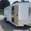 7x18 TA Trailer - White, Ramp, Side Door, Extra Height