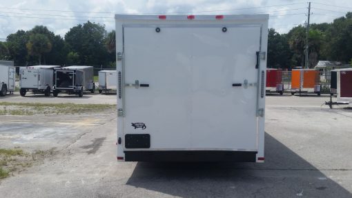 7x18 TA Trailer - White, Ramp, Side Door, Extra Height