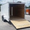 7x18 TA Trailer - White, Ramp, Side Door, Extra Height