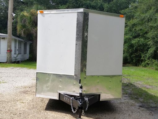 7x20 TA Trailer - White, Ramp, Side Door, Extra Height, ATP Wrap