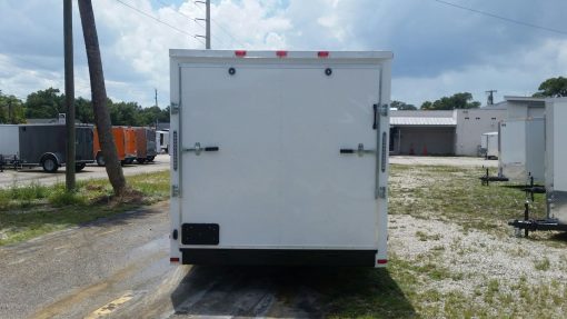 7x20 TA Trailer - White, Ramp, Side Door, Extra Height