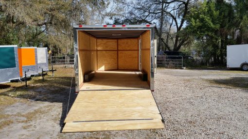 8.5x18 TA Trailer - Black, Ramp, Side Door, and D-Rings