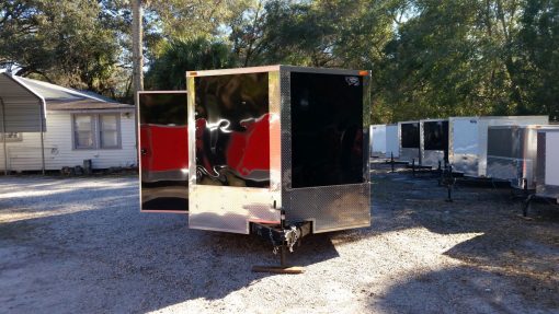 8.5x20 TA Trailer - Black, Ramp, Side Door, and D-Rings