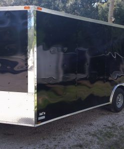 8.5x20 TA Trailer - Black, Ramp, Side Door, D-Rings, 5K Axles, and Radials