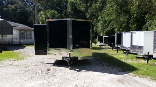 8.5x20 TA Trailer - Black, Ramp, Side Door, D-Rings, 5K Axles, and Radials